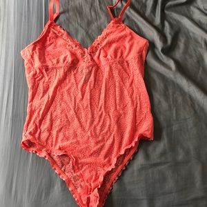 Aerie coral bodysuit/lingerie